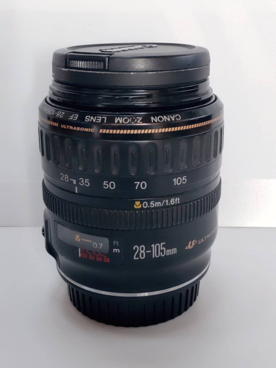 中古☆CANON キャノン ZOOM LENS EF 28-105mm 1:3.5-4.5 レンズ 前後 キャップ 保護フィルター/一眼レフ カメラ 用 MADE IN JAPAN 2_画像1