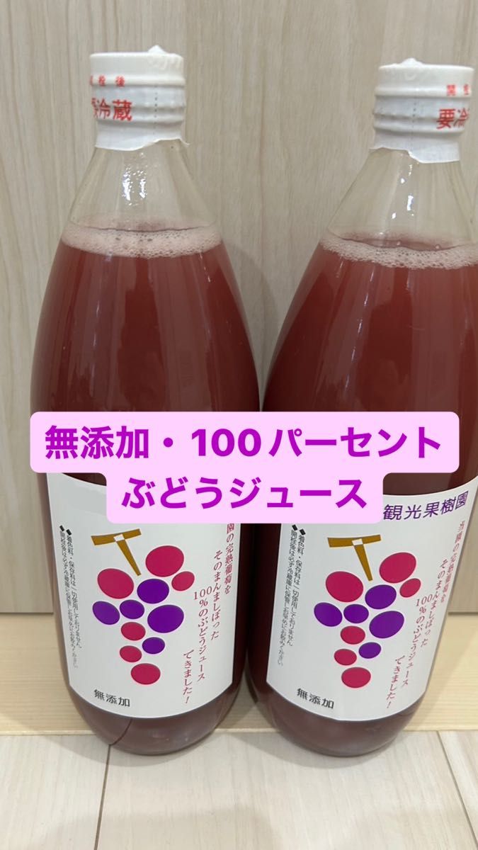 我が家のぶどうだけで作った 濃厚ぶどうジュース無添加100% 2本セット 令和5年新物