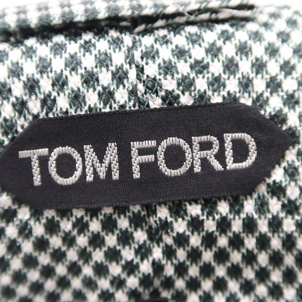 TOMFORD トムフォード ネクタイ 絹100％ ビジネス スーツ チェック柄 メンズ AO1632C_画像2