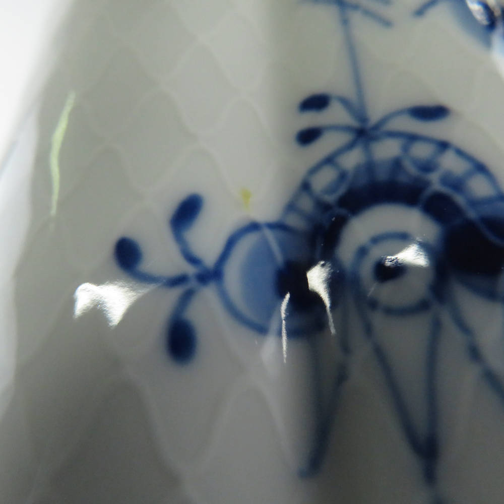 美品 ROYAL COPENHAGEN ロイヤルコペンハーゲン ブルーパルメッテ 678 花瓶 H15 フラワーベース 花器 花びん 陶磁器 SU5336V_画像4