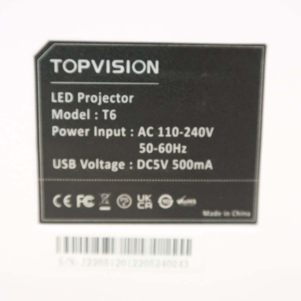美品 TOPVISION LED Projector Ｔ6 プロジェクター 小型プロジェクター HT41_画像7