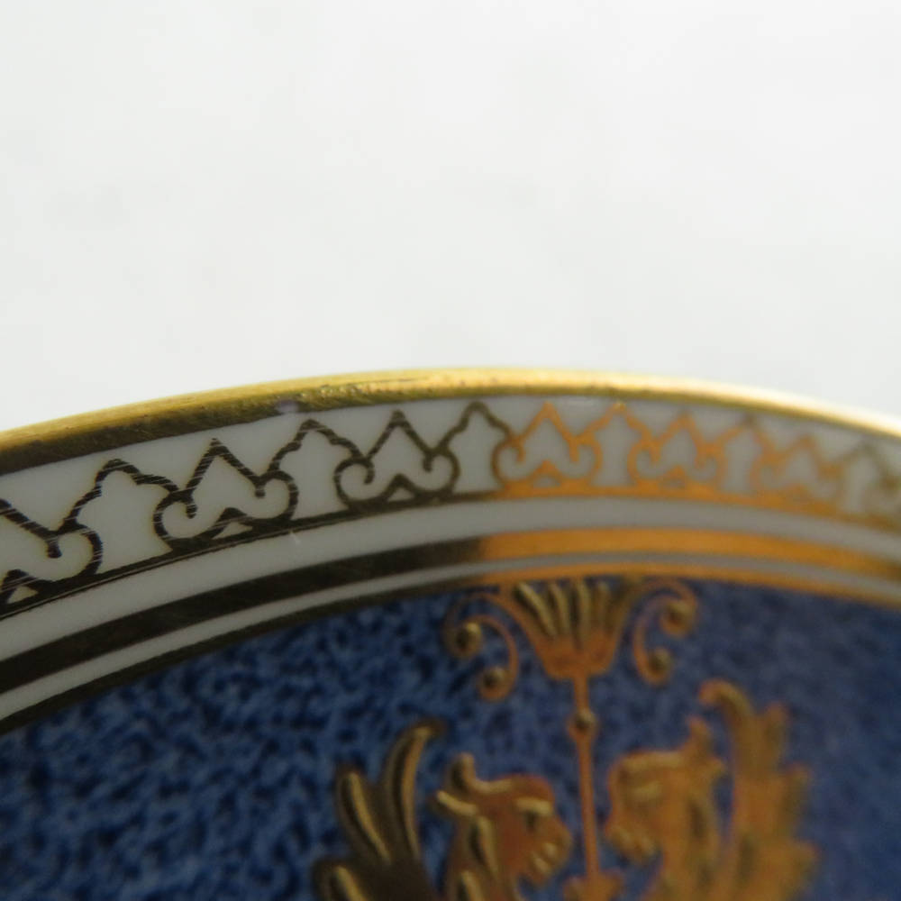 美品 WEDGWOOD ウェッジウッド コロンビア パウダーブルー デミタスカップ＆ソーサー 金彩 青 黒壺印 SU5709U_画像7