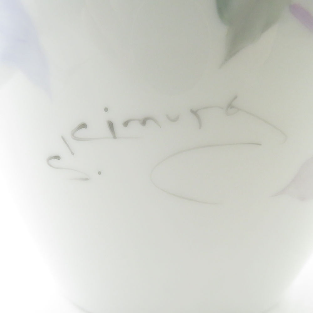美品 Noritake ノリタケ S.Kimuraサイン入 フラワーベース ハンドペイント オールド H30 花瓶 大 飾壺 ブーケ 手描き SU6201P_画像5