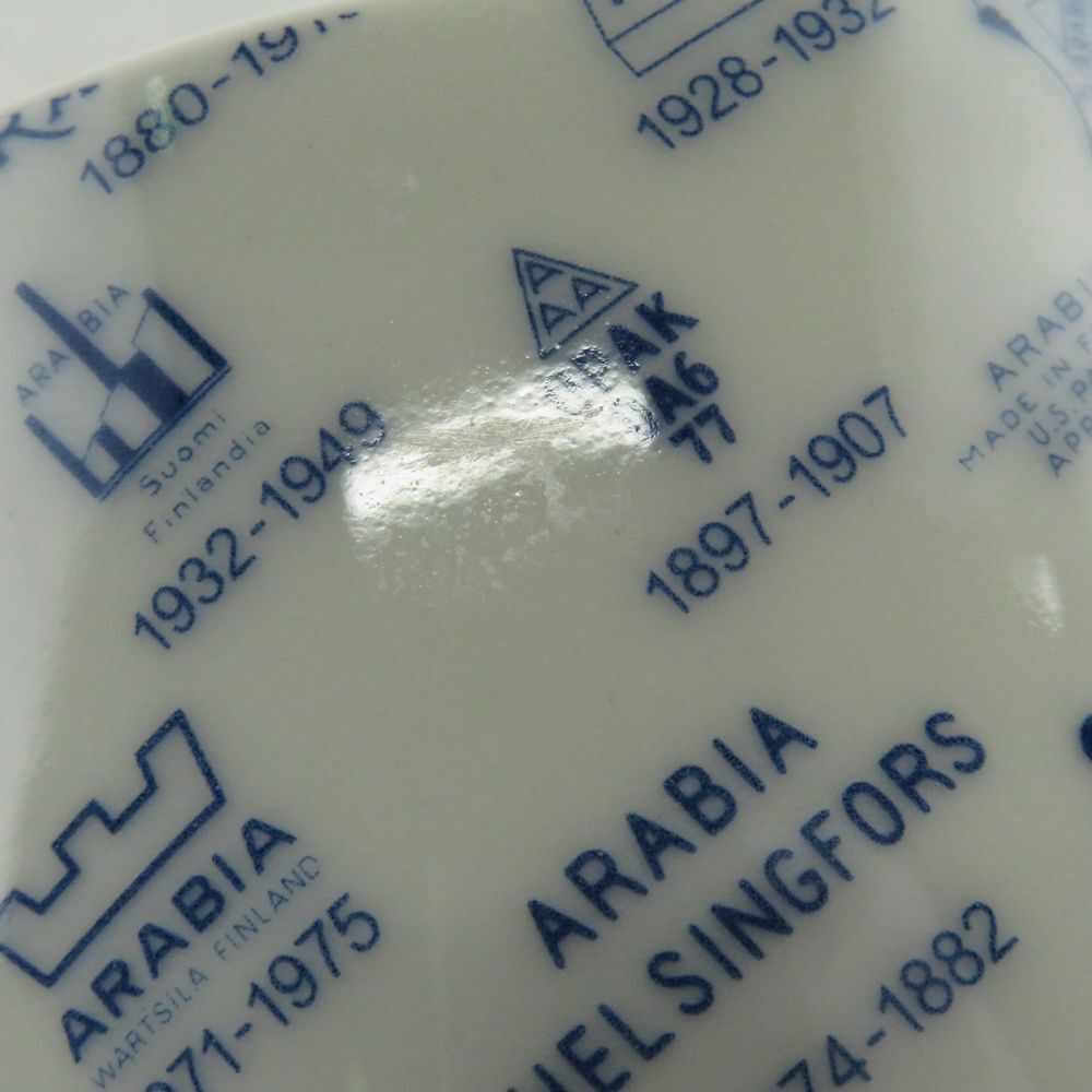 美品 ARABIA アラビア FACTORY VISIT MUG ファクトリーマグ マグカップ 北欧 フィンランド 旧ロゴ SY8849V_画像6