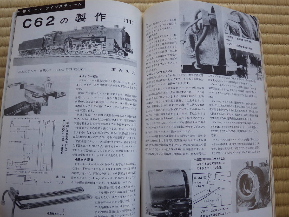 雑誌 鉄道模型趣味 1972/11 蒸気機関車9900形設計図 詳細室内のクハ１０３系 ８８本のつり革が揺れ動く 昭和鉄道マニアにも！の画像8