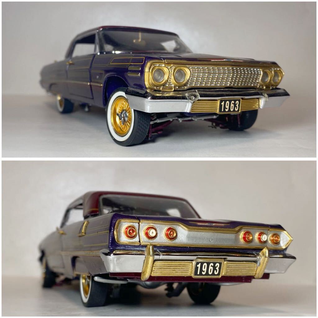 franklin mint 1963 chevrolet impala PURPLE DRAGON LOWRIDER 1/24 Franklin Mint \'63 Chevy Impala Lowrider 