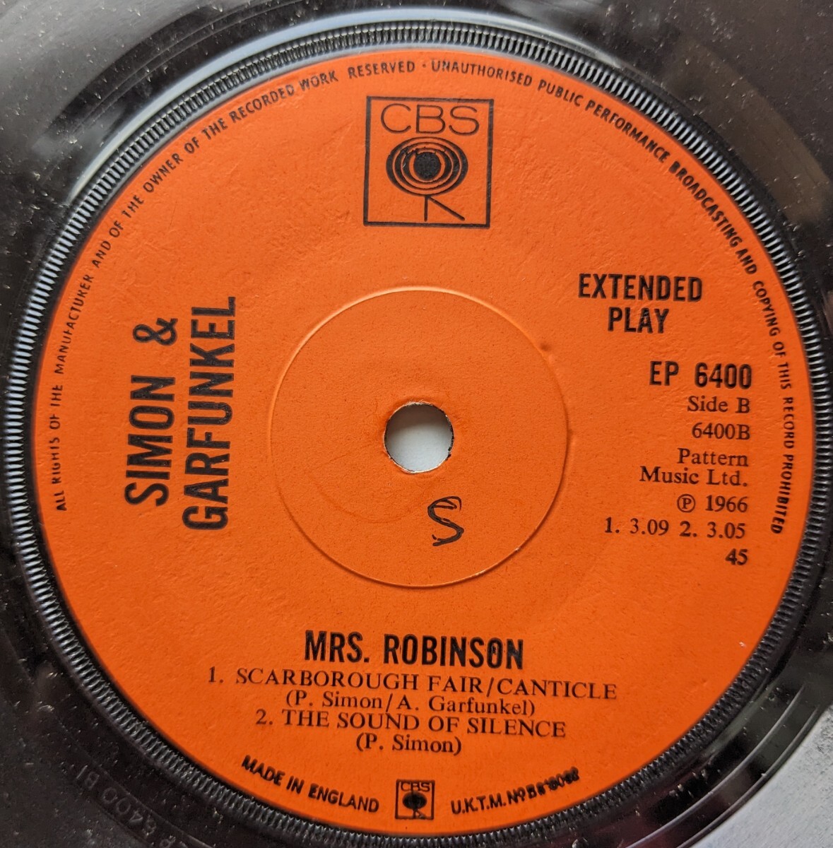 ☆SIMON&GARFUNKEL/MRS.ROBINSON1966’UK CBS EPS_画像3