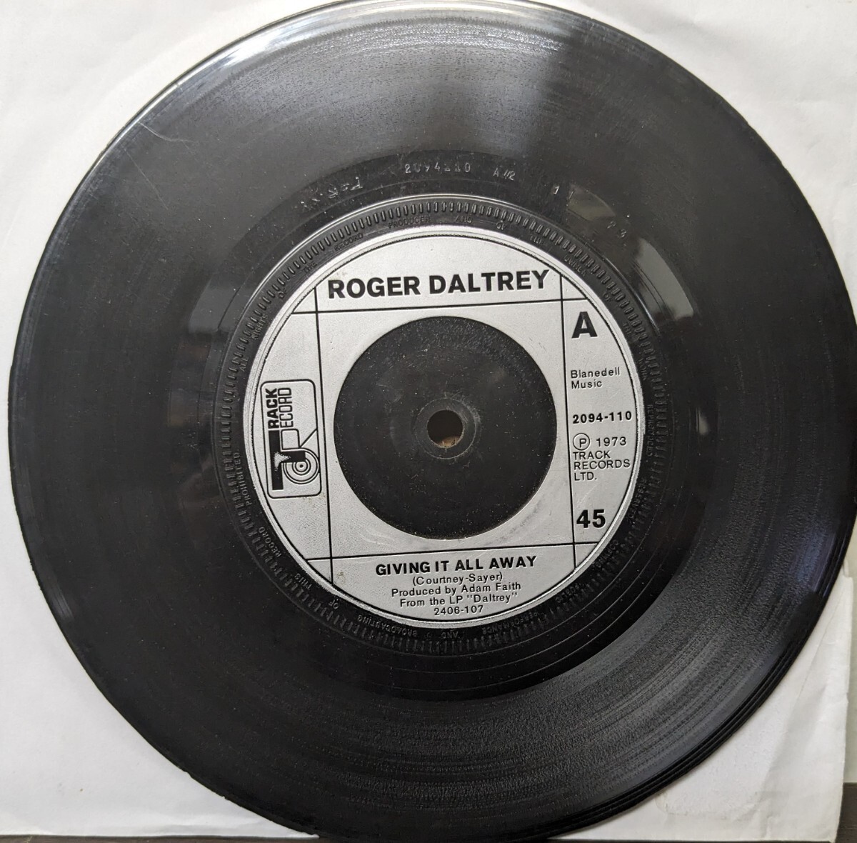 ☆ROGER DALTREY/GIVING IT ALL AWAY1973'UK TRACK 7INCH_画像1