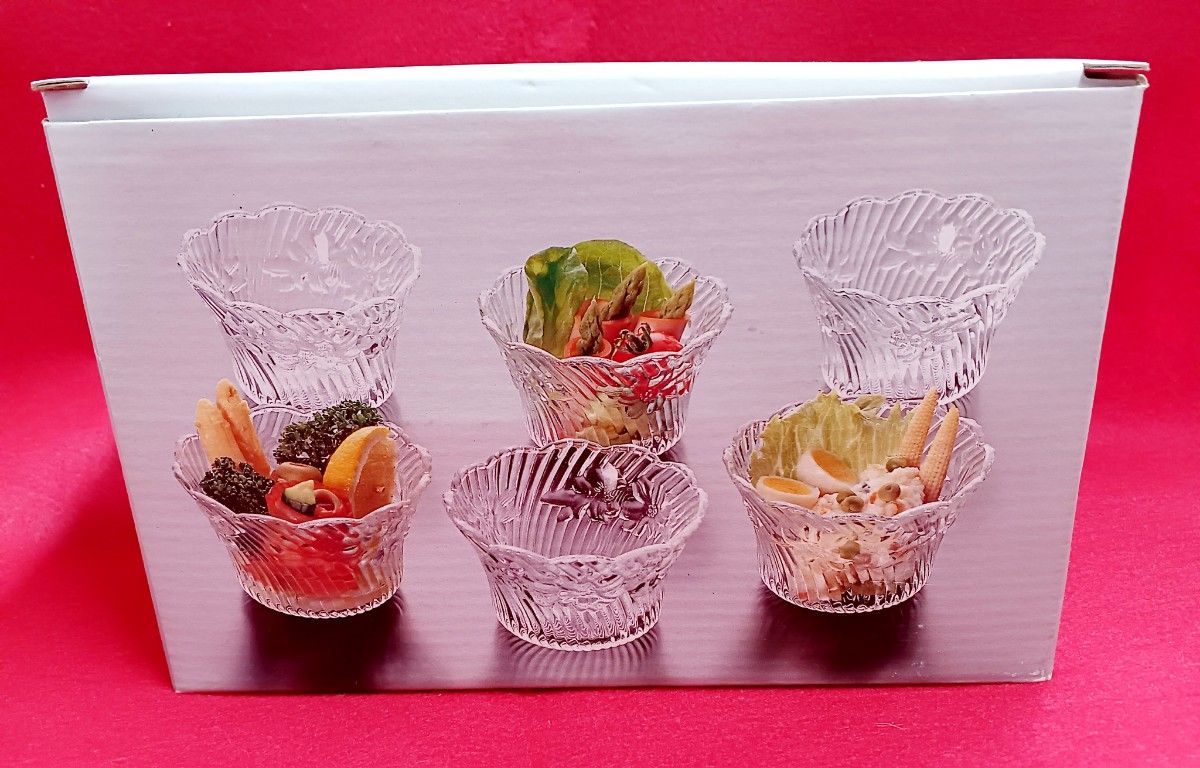 小鉢 昭和レトロ ガラス 食器　デザート　新品未使用