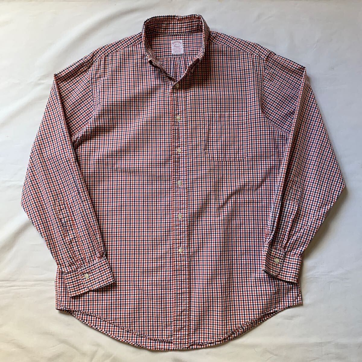 90s BROOKS BROTHERS PLAID B.D.SHIRT Makers MADE IN USA ブルックスブラザーズ チェックシャツ ボタンダウンシャツ アメリカ製 80s_画像2