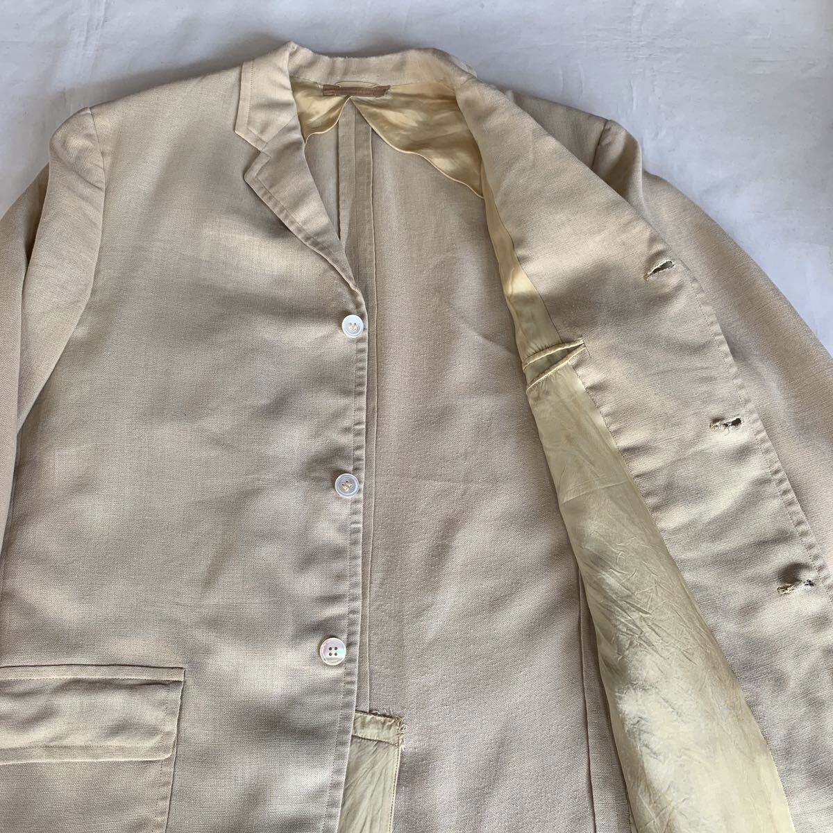 30s BROOKS BROTHERS LINEN TAILORED JACKET ヴィンテージ ブルックスブラザーズ リネン テーラードジャケット 20s 40s 送料無料 アメトラ_画像8