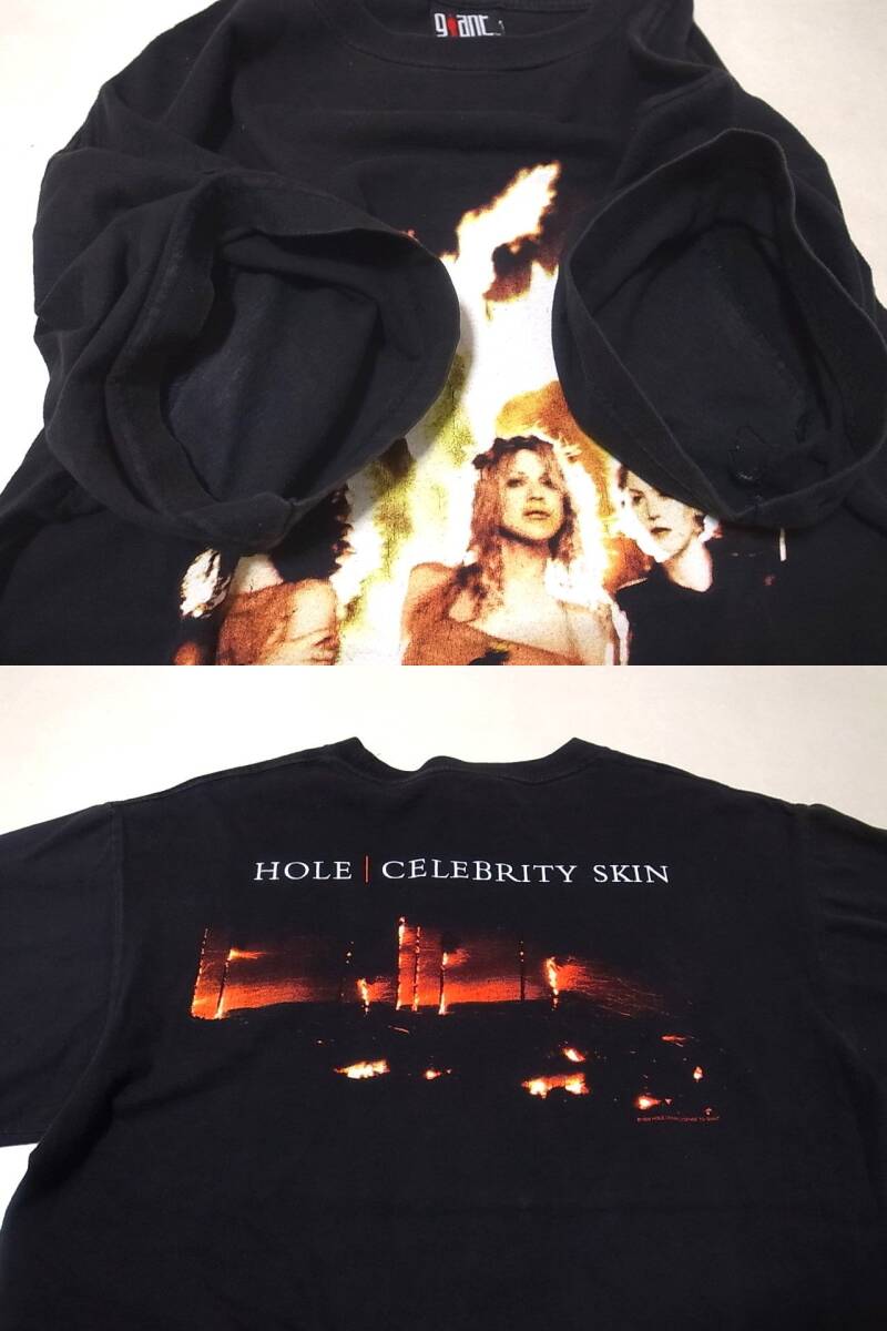 90s HOLE ホール CELEBRITY SKIN バンド Tシャツ /ビンテージ RHCP レッチリ レディオヘッド オアシス OASIS ニルヴァーナ カートコバーン_画像7