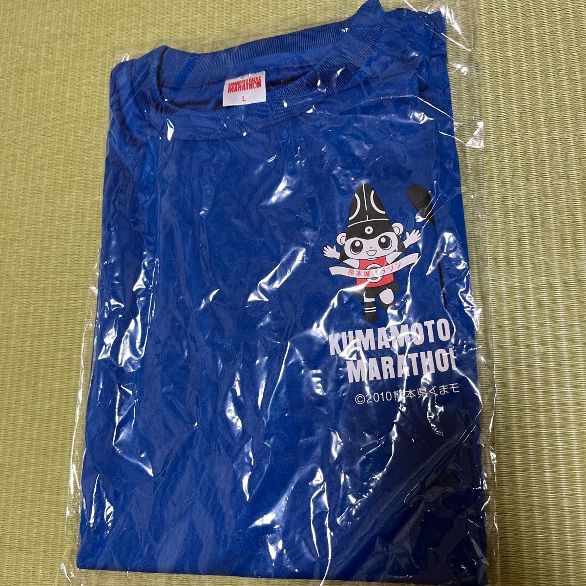 熊本城マラソン記念Tシャツ 2020年 青　Ｌサイズ　未使用
