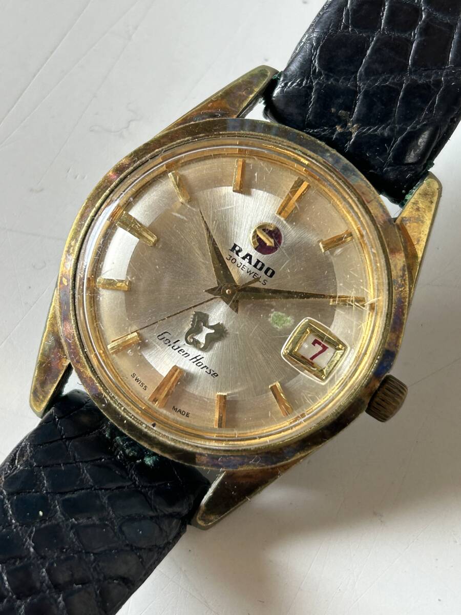 ⑪j306◆RADO ラドー◆腕時計 GoldenHorse ゴールデンホース 345602 30JEWELS/30石 機械式 自動巻き アンティーク_画像1