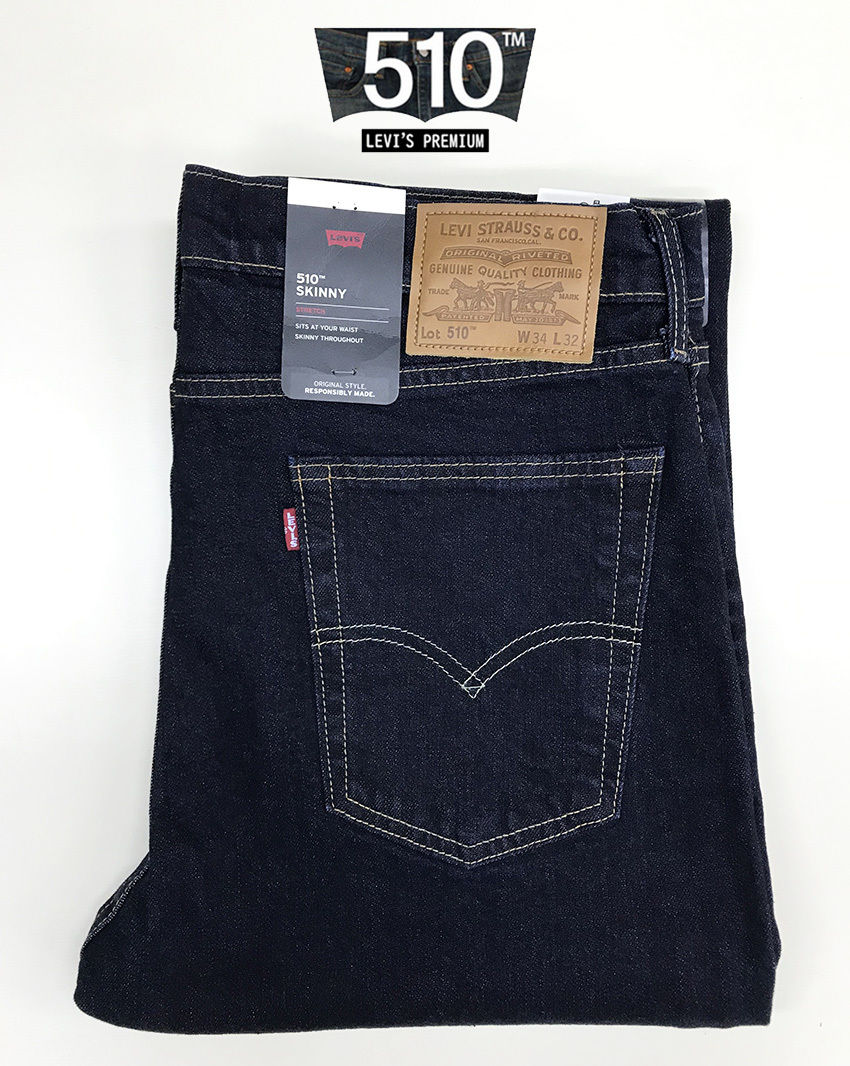 新品タグ付13200円を■Levi'sリーバイスプレミアム■510 スキニーフィット ダークインディゴリンス /055100736/34■在庫限り■_画像1