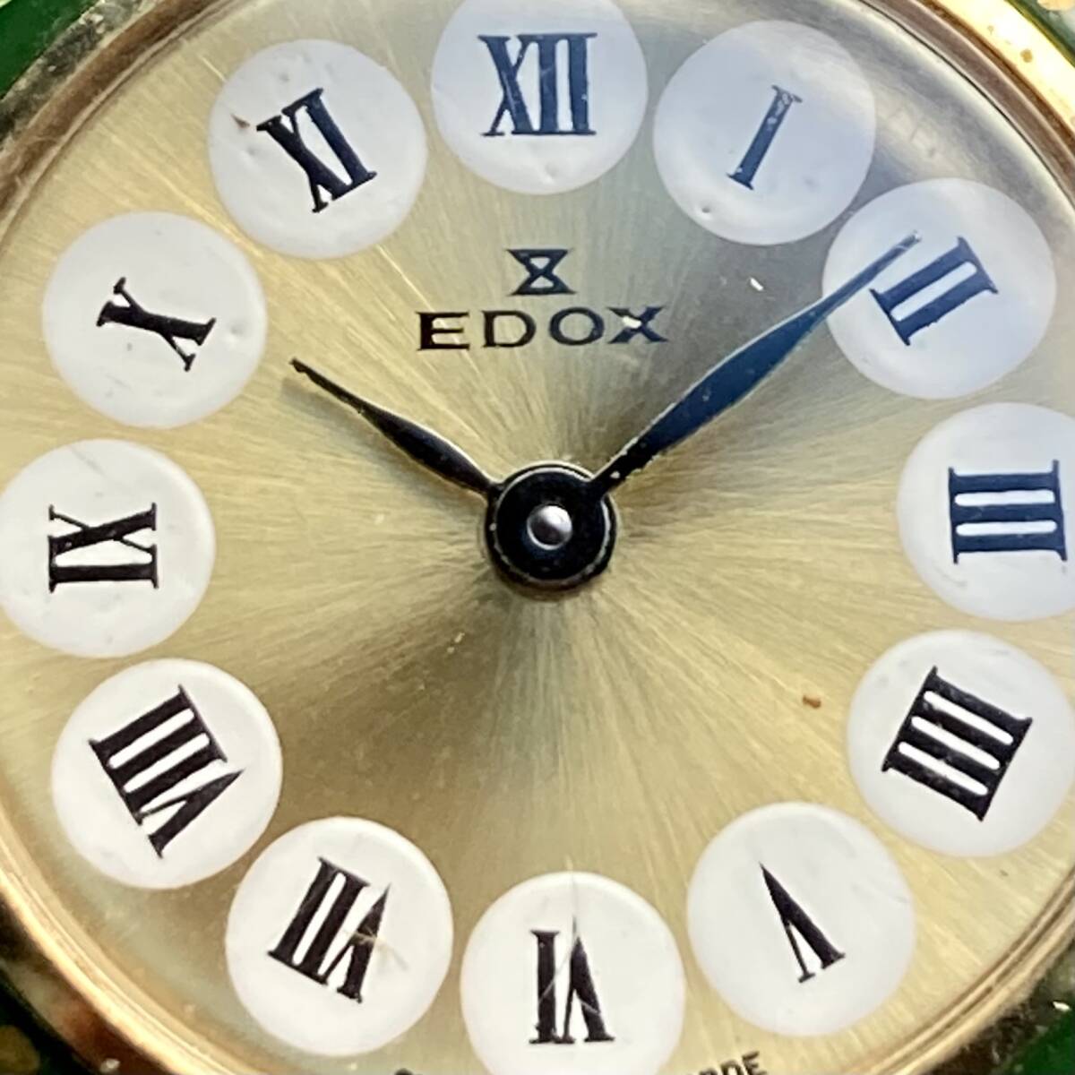 【動作品】エドックス Edox アンティーク 懐中時計 手巻き ペンダント ケース径28㎜ ビンテージ ポケットウォッチ オープンフェイス_画像3