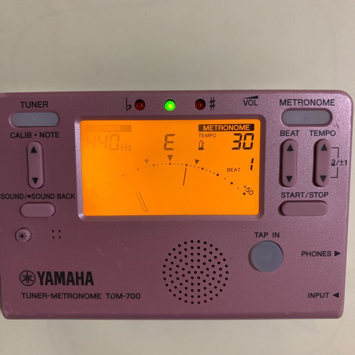 チューナーメトロノーム　TDM-700　YAMAHA　ヤマハ　中古品　通電確認済み　_画像4