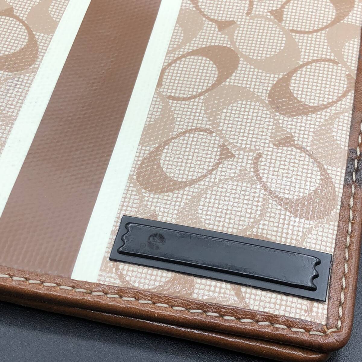 ◎COACH/コーチ 財布 カード入れ シグネチャー レザー ブラウン 茶色 ブランド レディース メンズ 服飾小物◎ NP0427_画像2