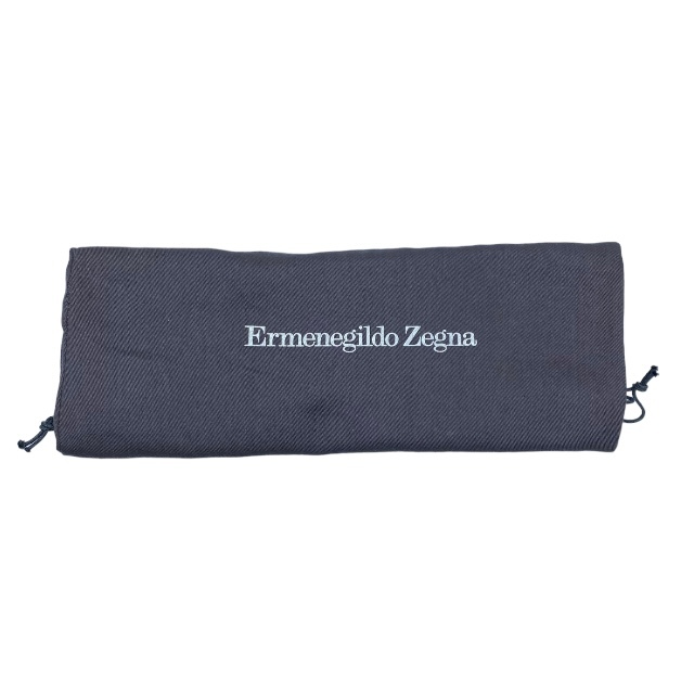 Ermenegildo Zegna エルメネジルドゼニア クラッチバッグ セカンドバッグ 手持ち鞄 ロゴ レザー ネイビー バイカラーの画像7