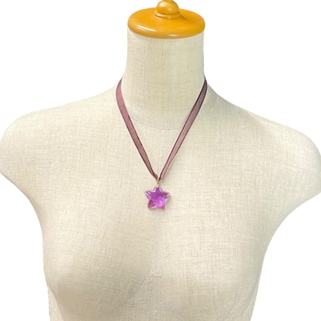 Baccarat baccarat Starlet necklace pendant choker accessory star crystal 750 purple series 