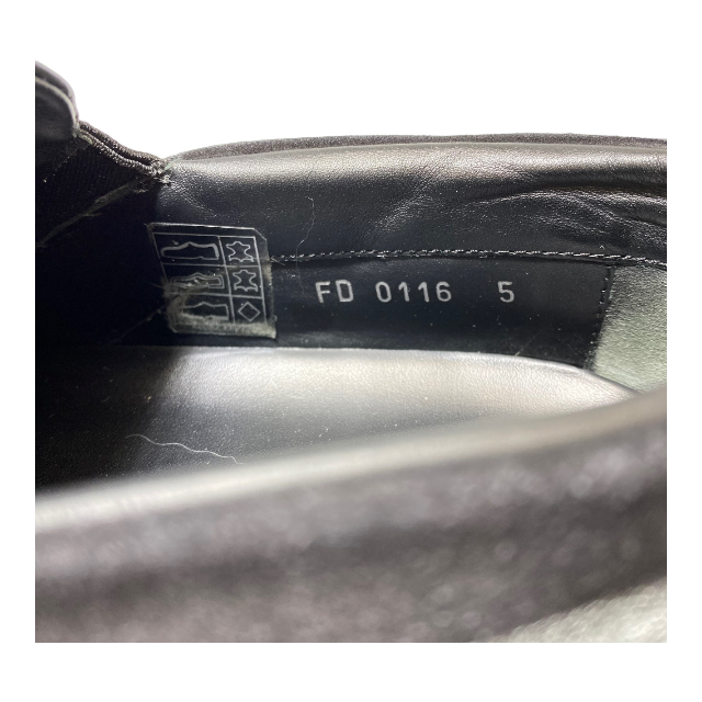 LOUIS VUITTON ルイ ヴィトン FD0116 スニーカー スリッポン シューズ 靴 スエード エピレザー ブラック メンズ [サイズ 5 (約24cm)]_画像7