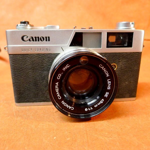 c168 昔の高級レンジファインダー Canonet19 フィルムカメラ レンズ SE 45mm 1:1.9 サイズ:幅約14cm 高さ約9cm 奥行約7.3cm/60の画像2