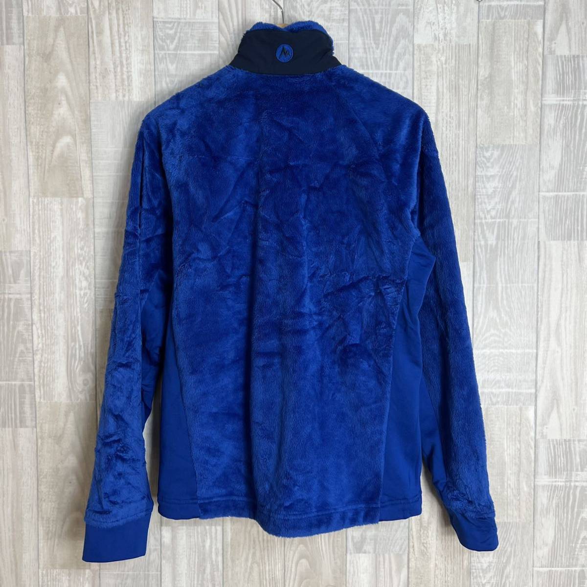 M3527 Marmot Marmot fleece jacket S/P size blue blue series men's POLARTEC outer outer garment feather woven Zip up 