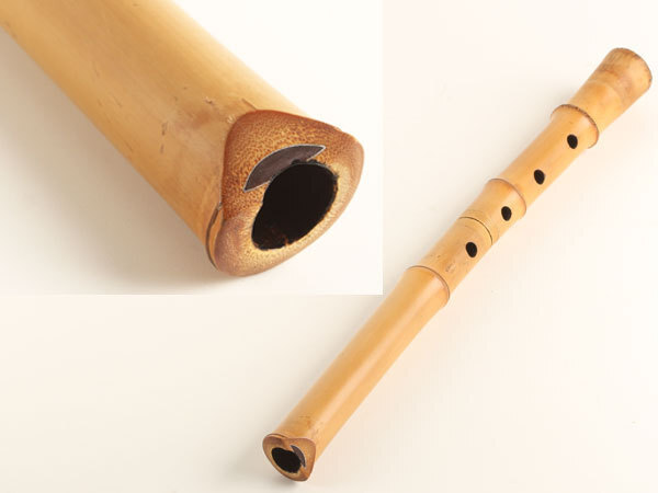 【琴》送料無料 時代和楽器 琴古流 銀巻尺八 竹製 WK499