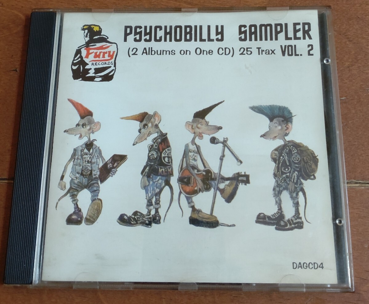 PSYCHOBILLY SAMPLER FURY VOL.2 サイコビリー ロカビリー オムニバス 全25曲 DEMENTED ARE GO ロングトールテキサンズ 人気バンド多数収録