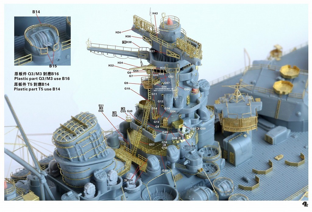 ファイブスターモデル FS710279SP 1/700 WWII 日本海軍 戦艦 大和 最終時 アップグレードセット（コンプリートバージョン）_画像7