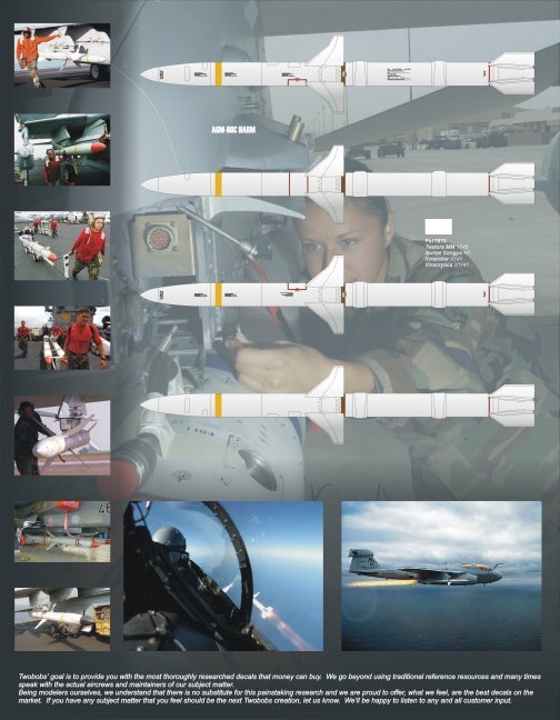 トゥーボブス 48-095 1/48 AIM-120 / AGM-88ミサイルマーキング_画像2