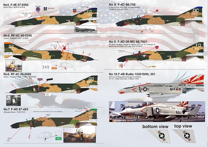 プリントスケール 144-010 1/144 F-4 ファントム ベトナム戦争の画像2