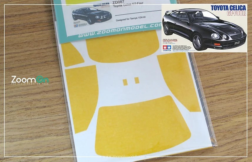 ZoomOn ZD087 1/24 ウインドー・ライト 塗装マスキング- トヨタ セリカ GT-Four_画像1
