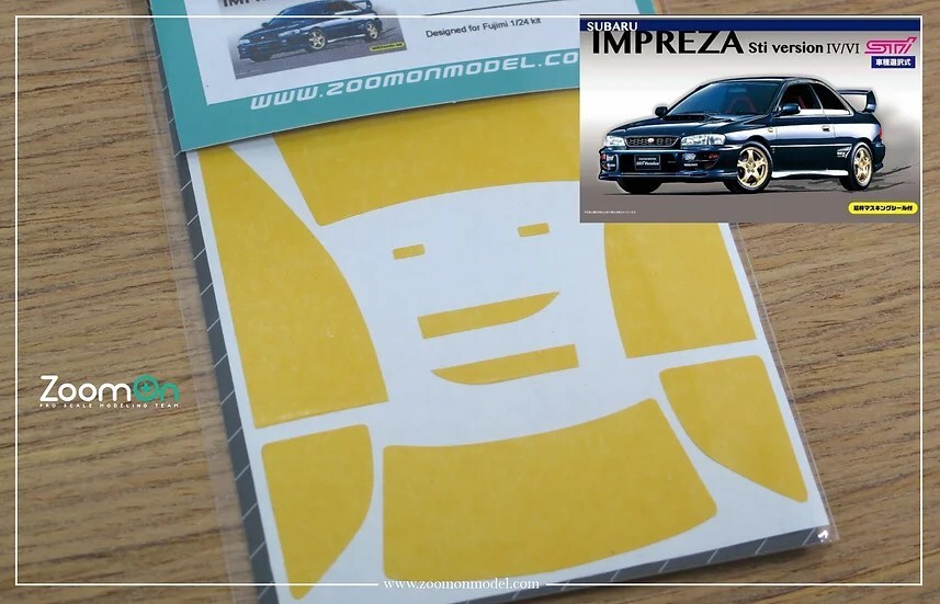 ZoomOn ZD063 1/24 window * light painting masking - Subaru Impreza WRX STI GC8