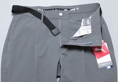  Puma /PUMA Golf spring summer EGW stretch pants belt attaching regular price 23100 jpy /M(W78)/930457/ new goods / gray 