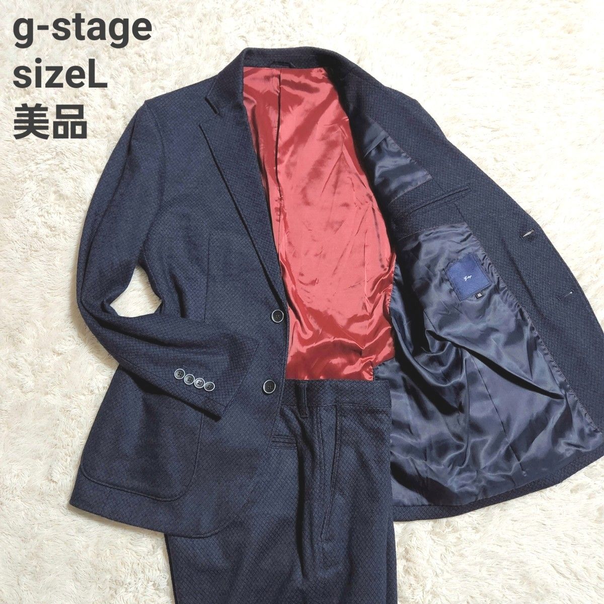 美品 g-stage 現行タグ ジーステージ ジャージボンディング ジャケット