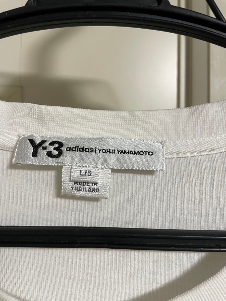 Y-3 ワイスリー アディダス adidas メンズ Tシャツ 半袖 ヨウジヤマモト Lサイズ ホワイト 白 半袖Tシャツ