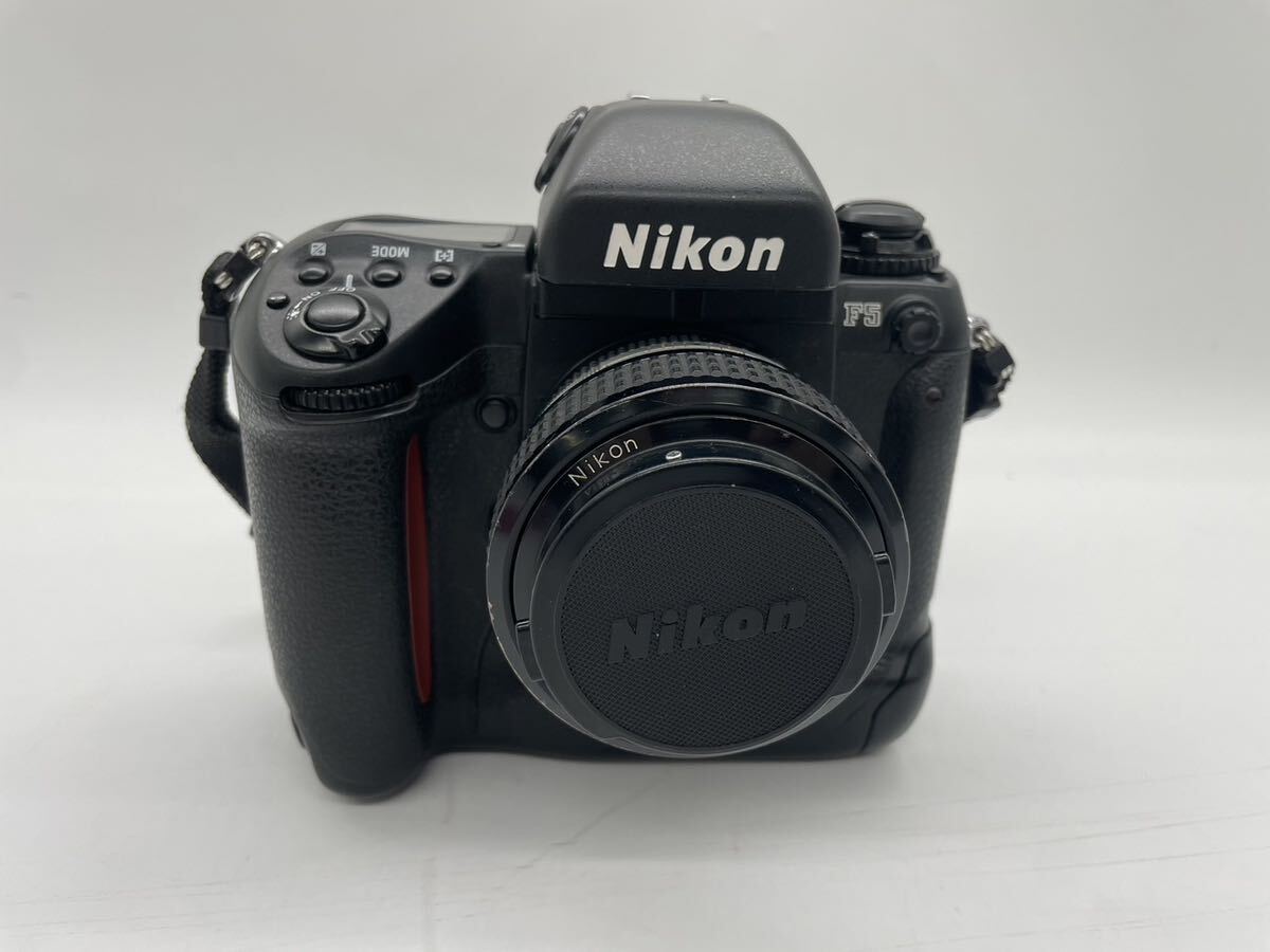 【動作品】Nikon F5 フィルムカメラ ボディ カメラ/Nikon NIKKOR 50mm 1:1.2 カメラレンズ ②_画像1