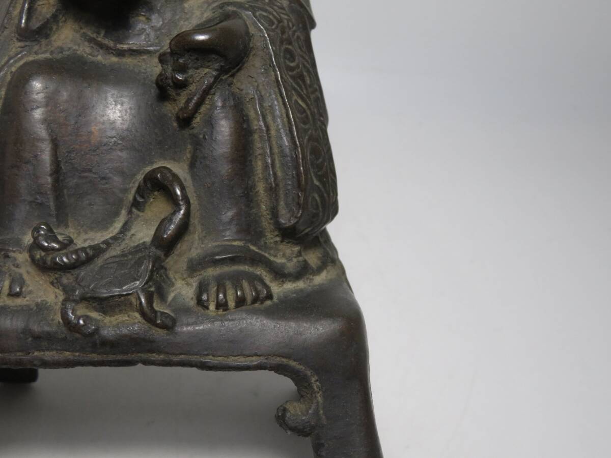 中国美術　明代　古銅製　玄天上帝　仏像　時代物　H２０cm_画像7