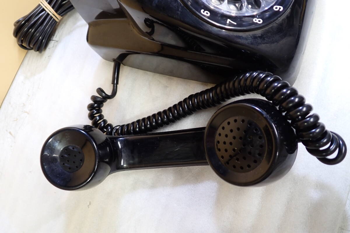電話機 600-A2 レトロ 自動式電話機 黒電話 ダイヤル式 卓上電話機 黒電話 昭和レトロ ビンテージ ブラック 動作未確認 #BB0696