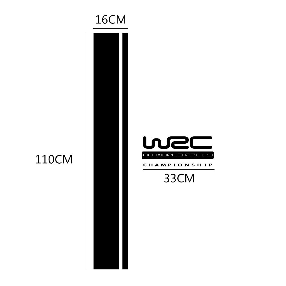 スタイリングステッカー デカール 12色より選択 ボンネットフード用 WRC ロゴ ■新品送料無料■ さまざまな車種に！ 外装ドレスアップ_画像2