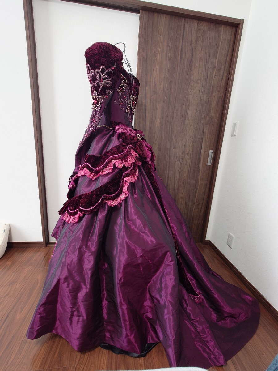 kla ude .a. woman long dress dress color dress red purple 11T