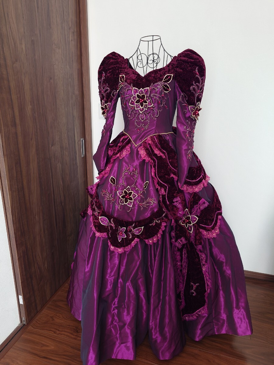 kla ude .a. woman long dress dress color dress red purple 11T