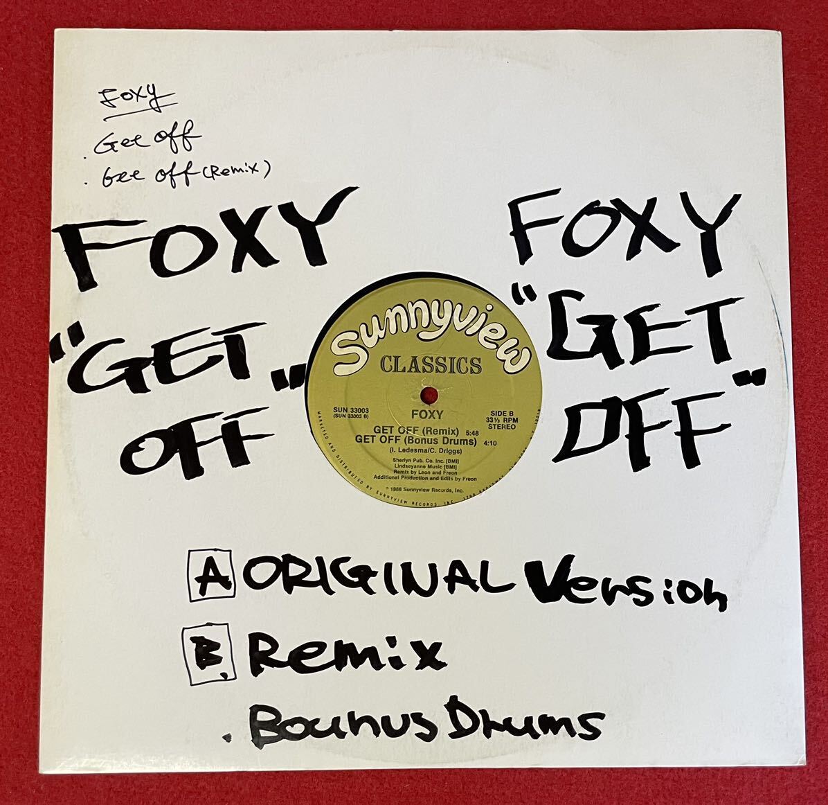 FOXY / GET OFF(Remix)とオリジナル12inch盤その他にもプロモーション盤 レア盤 人気レコード 多数出品。_画像3