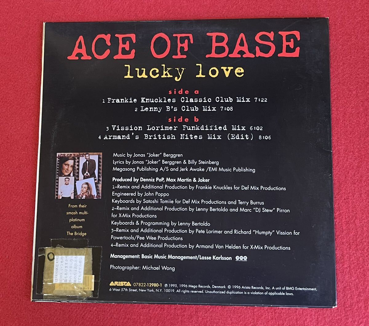 Ace Of Base / Lucky Love 12inch盤その他にもプロモーション盤 レア盤 人気レコード 多数出品。_画像2