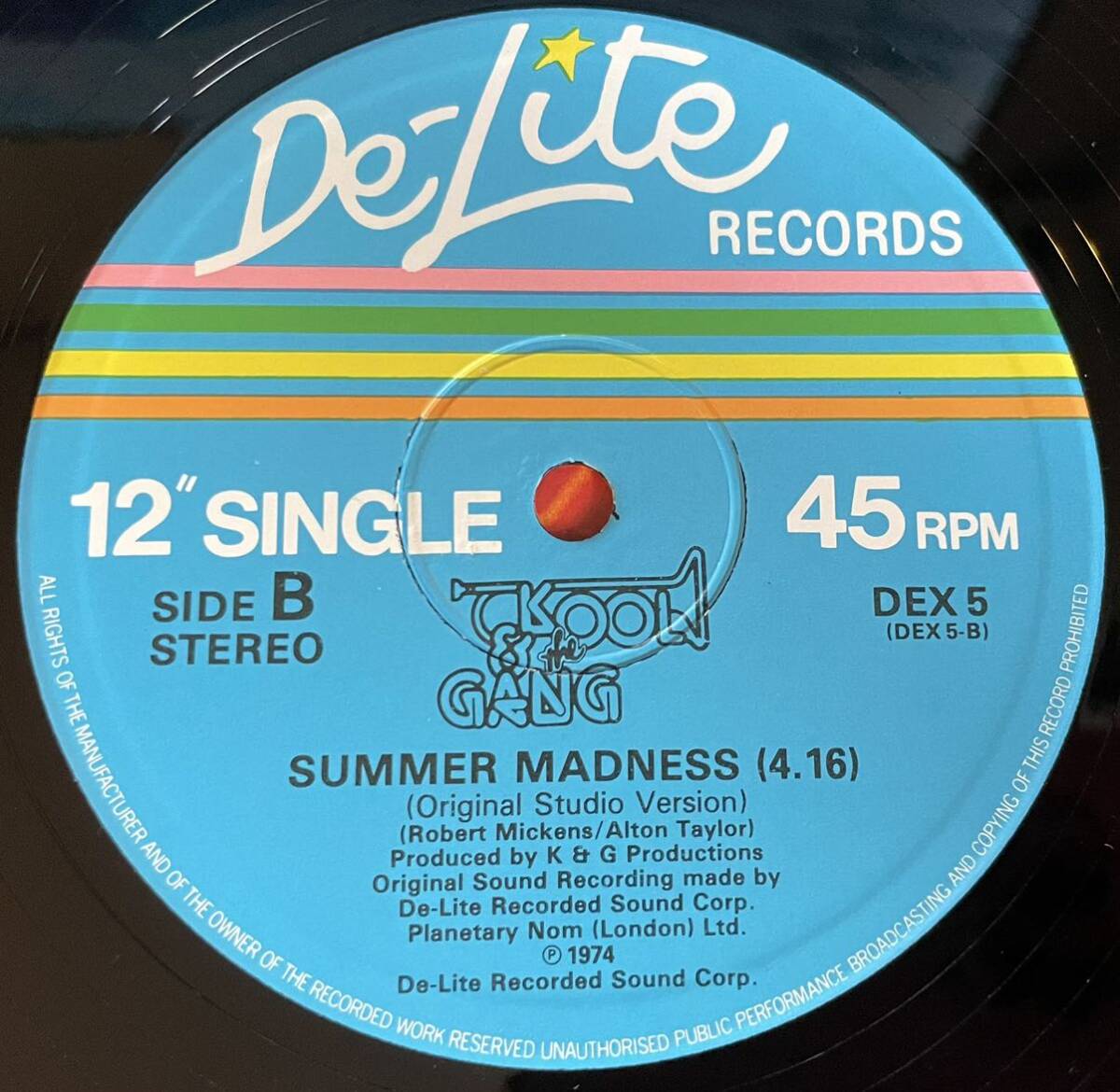 Summer Madness (Original Studio Version) 収録Kool & The Gang / Get Down On It 12inch盤その他にもプロモーション盤 レア盤 多数出品。の画像4