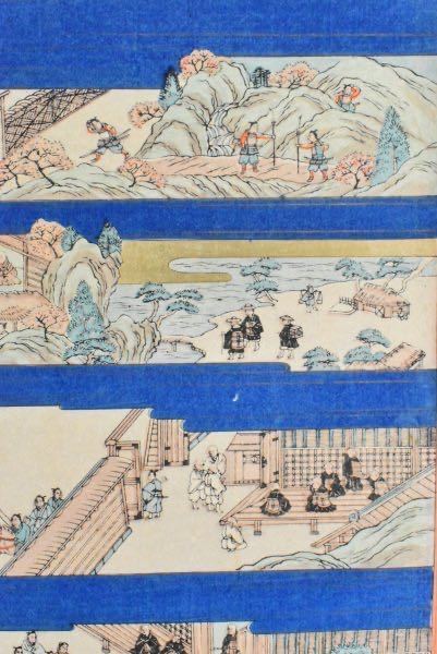 K2817 木版画 仏画仏教美術「親鸞聖人絵伝」紙本 彩色 木版 菩薩 本願寺 日本画 中国 書画 掛軸 掛け軸 古美術の画像7