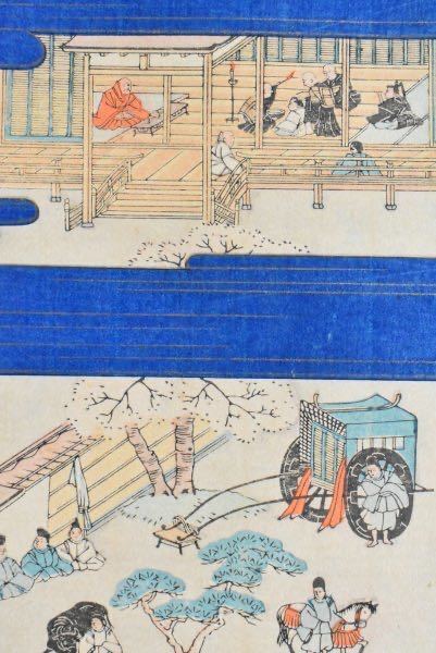 K2817 木版画 仏画仏教美術「親鸞聖人絵伝」紙本 彩色 木版 菩薩 本願寺 日本画 中国 書画 掛軸 掛け軸 古美術の画像8