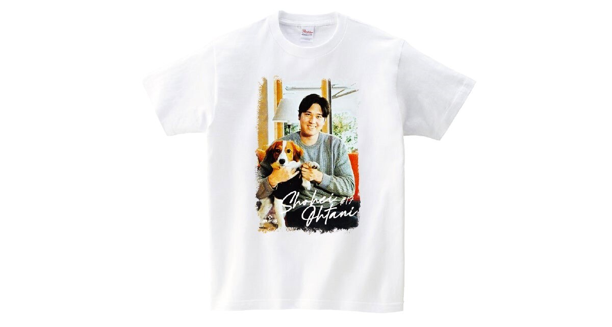 大谷翔平 Shohei Ohtani 結婚 おめでとう デコピン Tシャツ M レア 公式 限定 ドジャース MLB メジャーの画像1