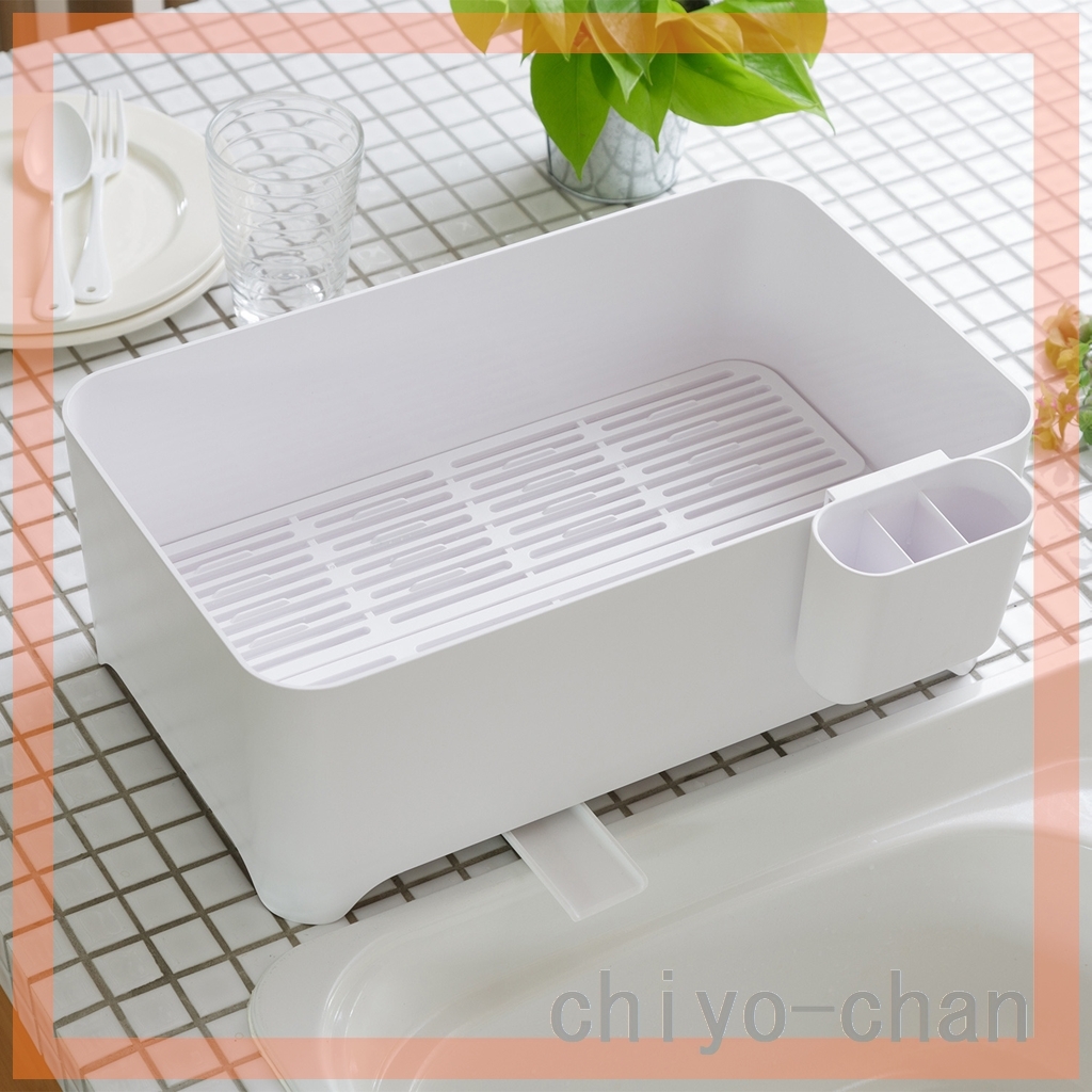 キッチンに合わせ 自由に拡張、配置できる 洗い桶になる 水切りケース＆ 水切りトレー　ピュアホワイト　11-752155001_画像7